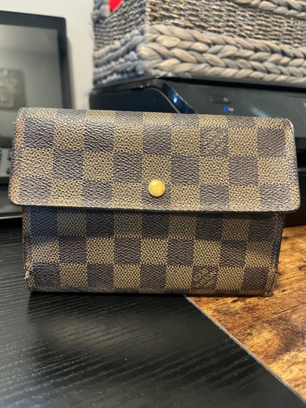 Louis Vuitton Damier Ebene Compact Alexandra Wallet